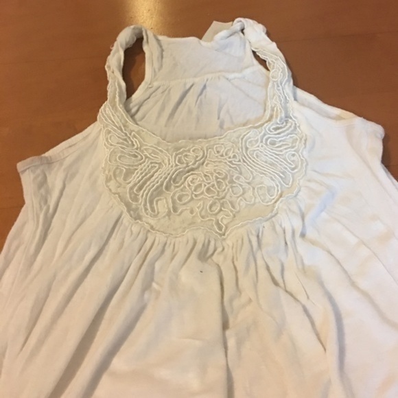 Ginger G white Flowy top with cinched bottom Small - Picture 3 of 8